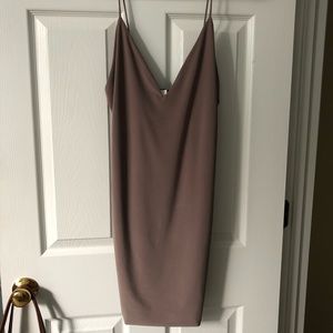 Bodycon dark tan dress
